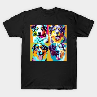 Australian Shepherd Pop Art - Dog Lover Gifts T-Shirt